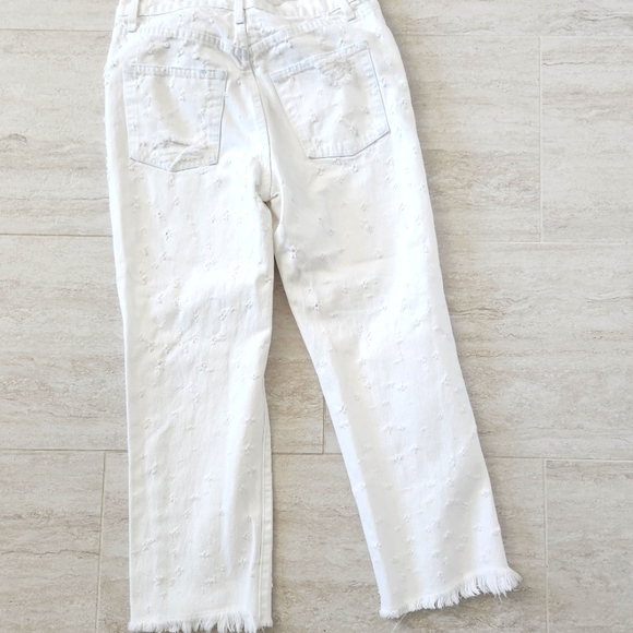 Carmar White distressed cropped Jeans sz 26 - Picture 4 of 6